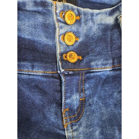 Giobell Jeans Juniors 7/9 Distressed Embroidered Embellished Jeans 28" Inseam - Picture 9 of 11